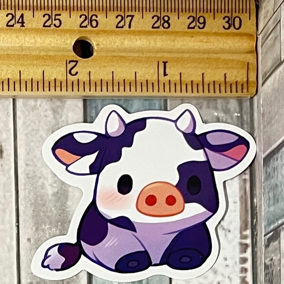 🌀10/$10🌀 Cow Reusable Waterproof Vinyl Sticker Decal - Picture 1 of 1